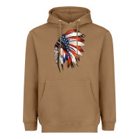 Toasted Coconut 4th of July Indian Headdress Gypsy Spirit Skull Heavyweight Hoodie - Jasminsmagicworld