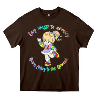Chocolate Brown rainbow brite badass   rainbow brite Heavy Core Tee - artisFamous