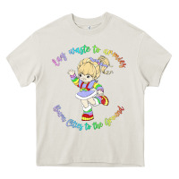 Cream rainbow brite badass   rainbow brite Heavy Core Tee - artisFamous