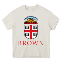 Cream brown university Heavy Core Tee - artisFamous