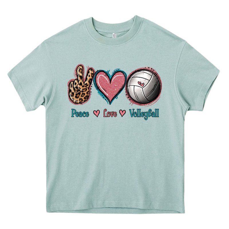 Peace Love Volleyball Heavy Core Tee by Jasminsmagicworld | Teevron