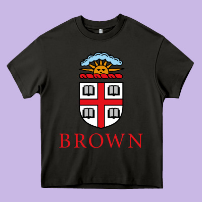 Brown University Heavy Core Tee Designed By Artisfamous