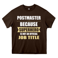 Chocolate Brown gift for superhero postmaster Heavy Core Tee - artisFamous