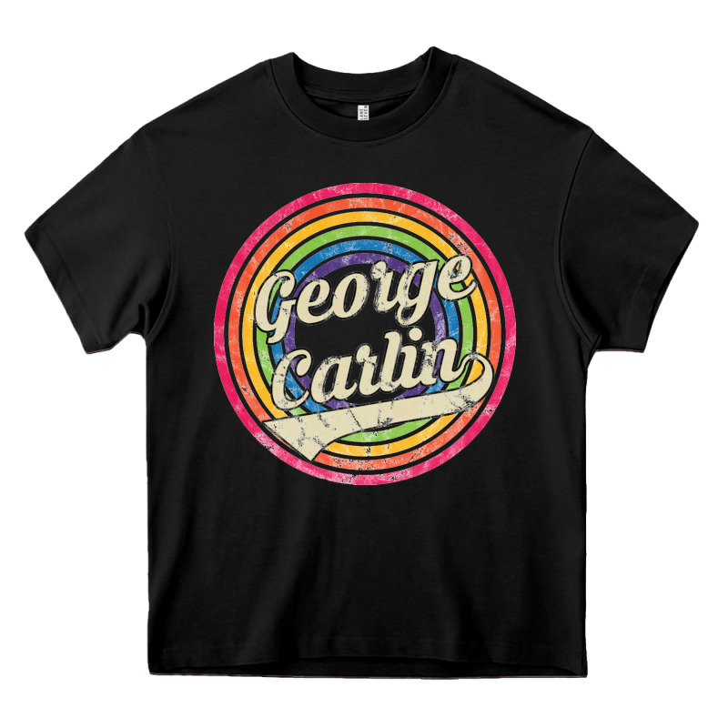 George Carlin   Retro Rainbow Faded Style Heavy Core Tee by artisFamous | Teevron