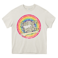 Cream george carlin   retro rainbow faded style Heavy Core Tee - artisFamous