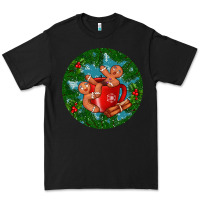 Black gingerbread men with hot chocolate Premium Tee - BundleAndBundleShop