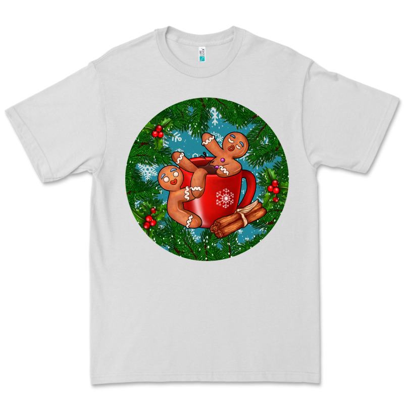 Gingerbread Men With Hot Chocolate Premium Tee by BundleAndBundleShop | Teevron