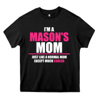 Black i'm a mason's  mom just like a normal mom Heavy Core Tee - artisFamous
