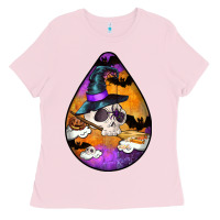Bubblegum Pink Hallowen Teardrop Ladies Tee - LillyAllenDesigns