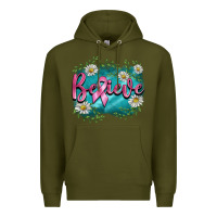 Army Green breast cancer believe Premium Hoodie - BarkalooDesign