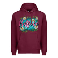 Burgundy breast cancer believe Premium Hoodie - BarkalooDesign