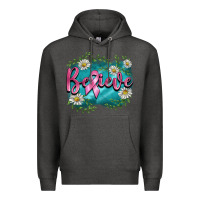 Charcoal Heather breast cancer believe Premium Hoodie - BarkalooDesign