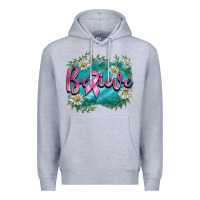 Heather Grey breast cancer believe Premium Hoodie - BarkalooDesign