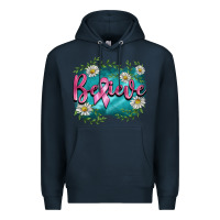 Navy breast cancer believe Premium Hoodie - BarkalooDesign