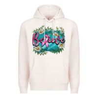 Pale Pink breast cancer believe Premium Hoodie - BarkalooDesign