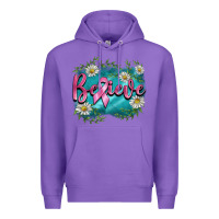 Purple breast cancer believe Premium Hoodie - BarkalooDesign