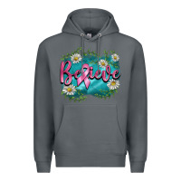 Rock breast cancer believe Premium Hoodie - BarkalooDesign