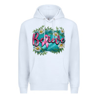 White breast cancer believe Premium Hoodie - BarkalooDesign
