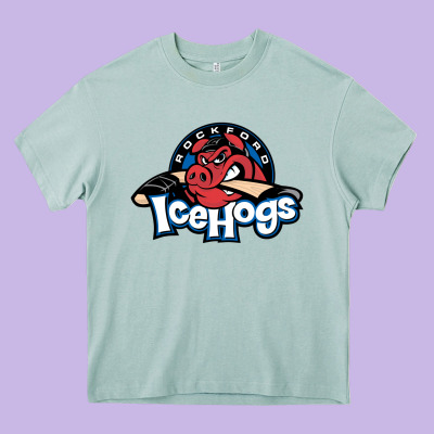 The Icehogs, Rockford Heavy Core Tee Designed By Artisfamous