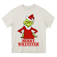 Cream Merry Whatever Grinch Heavy Core Tee - artisFamous