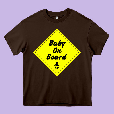 Baby On Board Heavy Core Tee Designed By Artisfamous