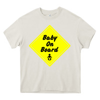 Cream baby on board Heavy Core Tee - artisFamous