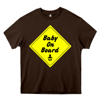 Chocolate Brown baby on board Heavy Core Tee - artisFamous