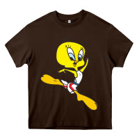 Chocolate Brown tweety bird Heavy Core Tee - artisFamous