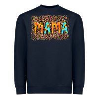 Navy Leopard Sunflower Mama Heavyweight Sweatshirt - RanaPortraitStore