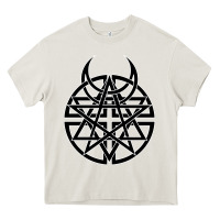 Cream disturbed 1 Heavy Core Tee - artisFamous