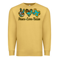 Antique Gold Peace Love Texas Premium Sweatshirt - Jasminsmagicworld