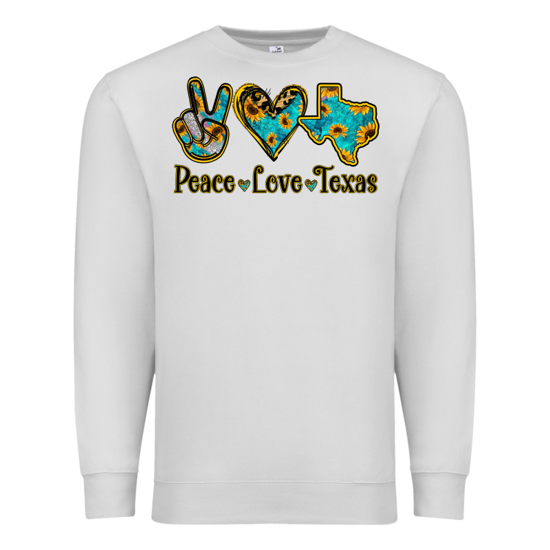 Peace Love Texas Premium Sweatshirt by Jasminsmagicworld | Teevron