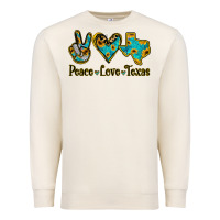 Sandshell Peace Love Texas Premium Sweatshirt - Jasminsmagicworld