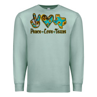Seafoam Peace Love Texas Premium Sweatshirt - Jasminsmagicworld