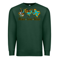Sports Green Peace Love Texas Premium Sweatshirt - Jasminsmagicworld