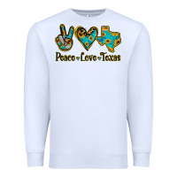 White Peace Love Texas Premium Sweatshirt - Jasminsmagicworld