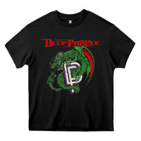 Black deep purple 7 Heavy Core Tee - artisFamous