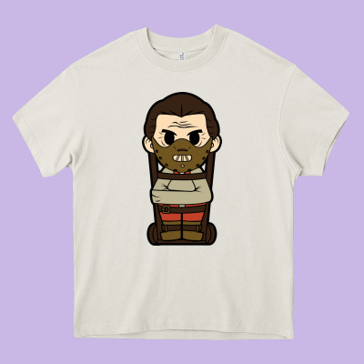 Hannibal Lecter Chibi Heavy Core Tee Designed By Artisfamous