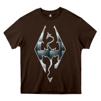 Chocolate Brown skyrim Heavy Core Tee - artisFamous