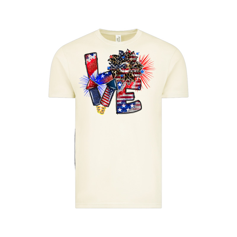 Patriotic Love Vintage Tee by CowhideDigitalArt | Teevron