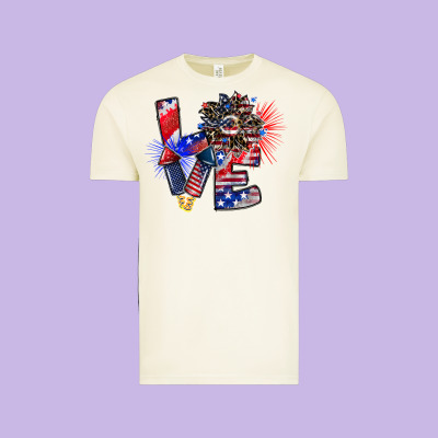 Patriotic Love Vintage Tee Designed By Cowhidedigitalart