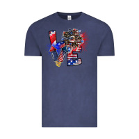 Vintage Denim patriotic Love Vintage Tee - CowhideDigitalArt