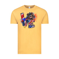 Vintage Mustard patriotic Love Vintage Tee - CowhideDigitalArt