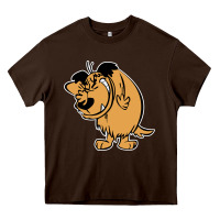 Chocolate Brown smile mumbly muttley dog Heavy Core Tee - artisFamous