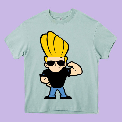 Johnny Bravo Chibi Heavy Core Tee Designed By Artisfamous