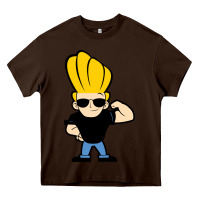 Chocolate Brown johnny bravo chibi Heavy Core Tee - artisFamous