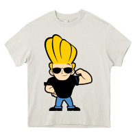 Cream johnny bravo chibi Heavy Core Tee - artisFamous