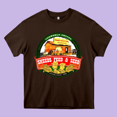 Sneeds Feed And Seed Heavy Core Tee Designed By Artisfamous