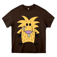 Chocolate Brown norbet angry beaver Heavy Core Tee - artisFamous