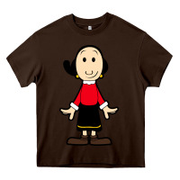 Chocolate Brown olive oyl Heavy Core Tee - artisFamous